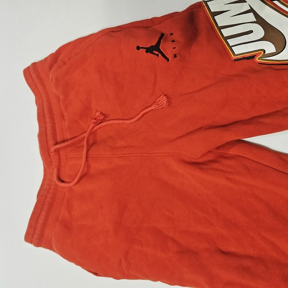 Nike Air Jordan Jumpman Fleece Joggers Pants Mens Size M Orange DC9608-781